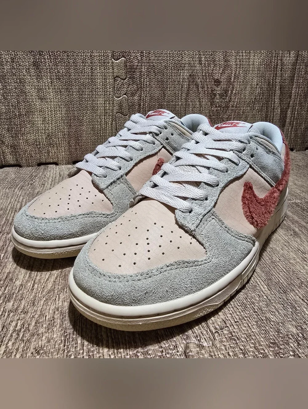 Nike Dunk Low Terry Swoosh Womens Size 9 US Mars Stone Suede DZ4706-200 No Box